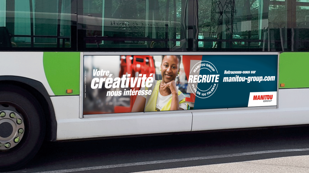 Affiche de la campagne de recrutement Manitou Group