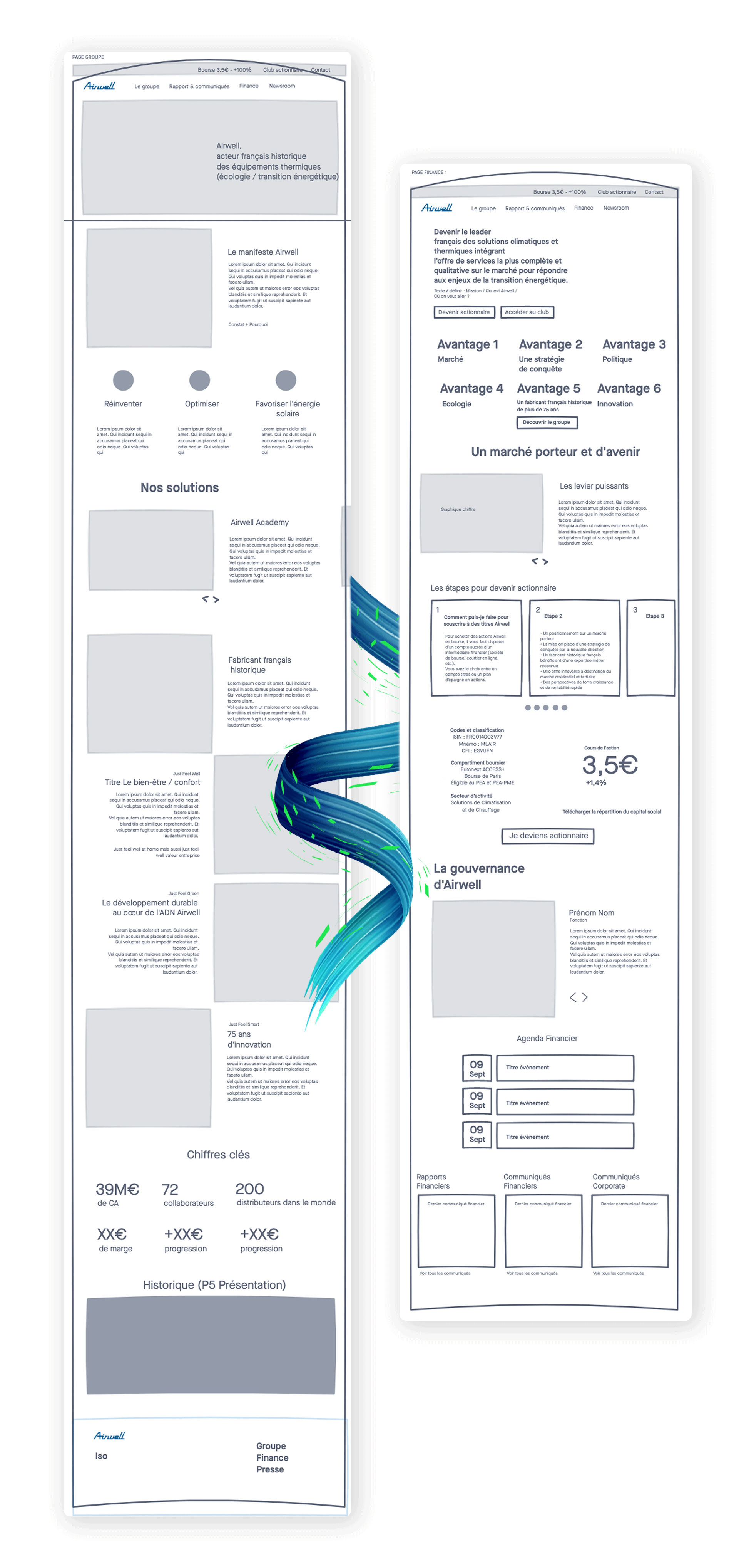 Site internet groupe Airwell - UX Design