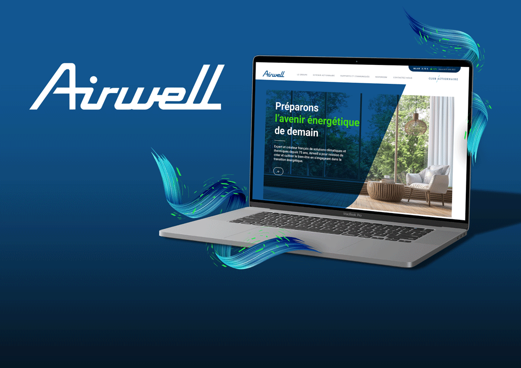 Home page du site internet groupe Airwell