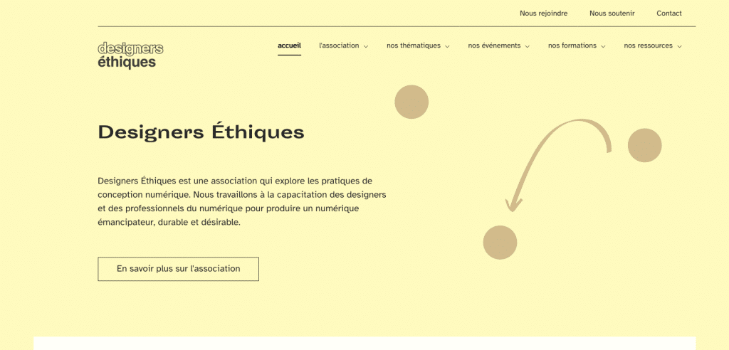 Site web éco-conçu des Designers Ethiques