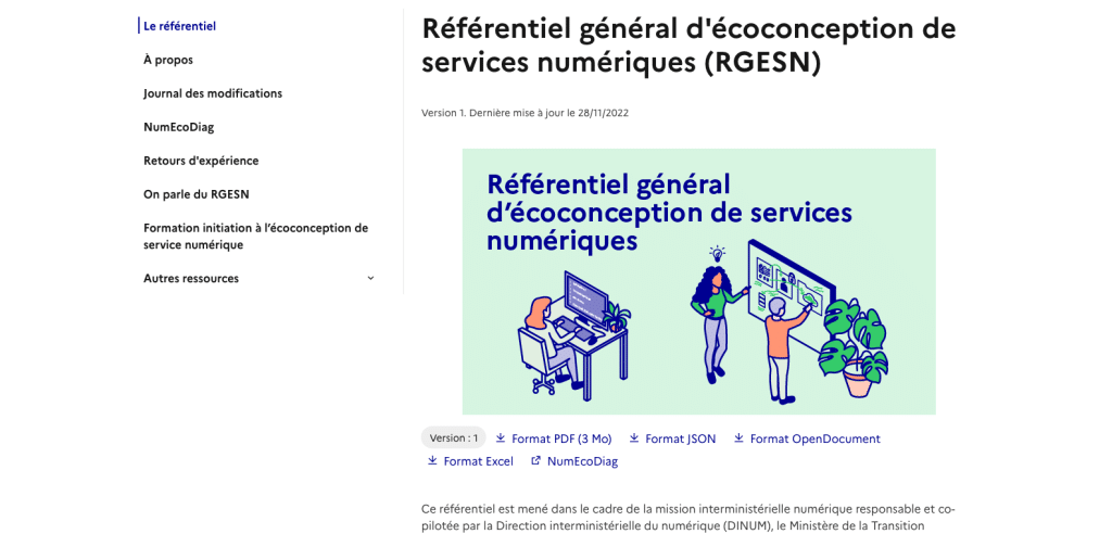 Référentiel général d'éco-conception de services numériques