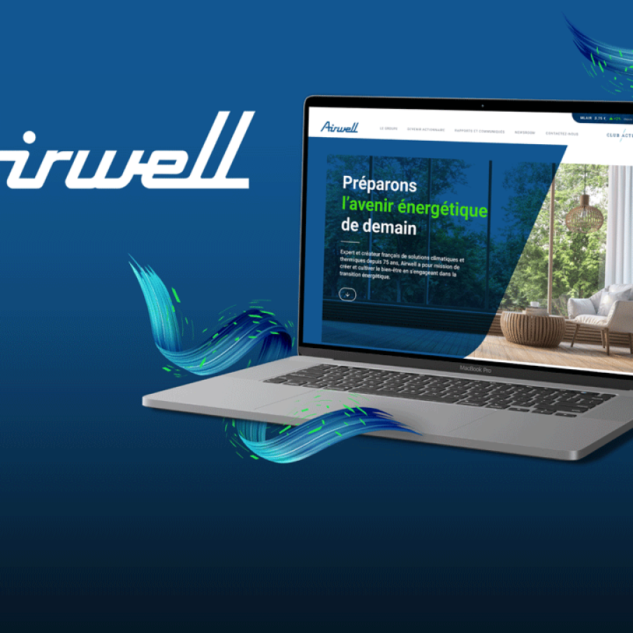 Home page du site internet groupe Airwell